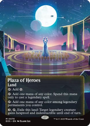 Plaza of Heroes (0078) (Borderless) |  Foil (078) [Edge of Eternities: Stellar Sights]