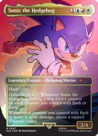 Sonic the Hedgehog (Rainbow Foil) |  Foil (2087) [Secret Lair Drop Series]