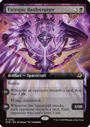 Entropic Battlecruiser (Extended Art) |  Foil (332) [Edge of Eternities]