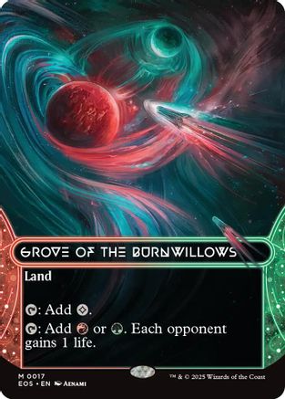 Grove of the Burnwillows (0017) (Borderless) |  (017) [Edge of Eternities: Stellar Sights]
