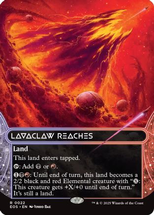 Lavaclaw Reaches (0022) (Borderless) |  (022) [Edge of Eternities: Stellar Sights]
