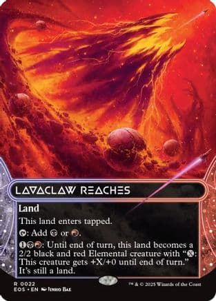 Lavaclaw Reaches (0022) (Borderless) |  Foil (022) [Edge of Eternities: Stellar Sights]