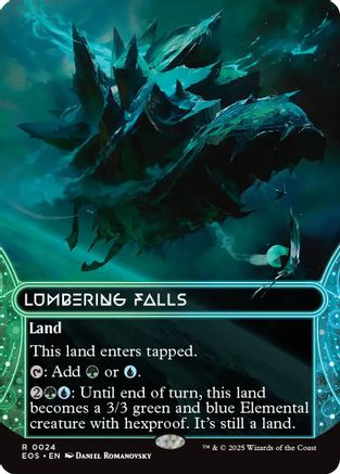 Lumbering Falls (0024) (Borderless) |  Foil (024) [Edge of Eternities: Stellar Sights]