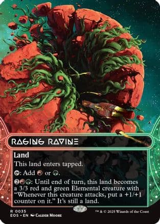 Raging Ravine (0035) (Borderless) |  Foil (035) [Edge of Eternities: Stellar Sights]