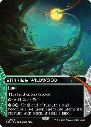 Stirring Wildwood (0039) (Borderless) |  (039) [Edge of Eternities: Stellar Sights]