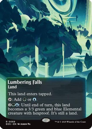 Lumbering Falls (0056) (Borderless) |  Foil (069) [Edge of Eternities: Stellar Sights]