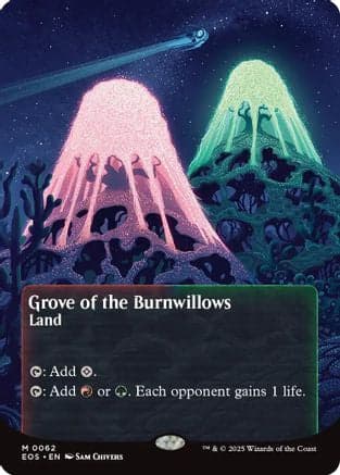 Grove of the Burnwillows (0062) (Borderless) |  (062) [Edge of Eternities: Stellar Sights]