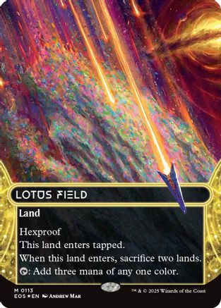 Lotus Field (0113) (Borderless) (Galaxy Foil) |  Foil (113) [Edge of Eternities: Stellar Sights]