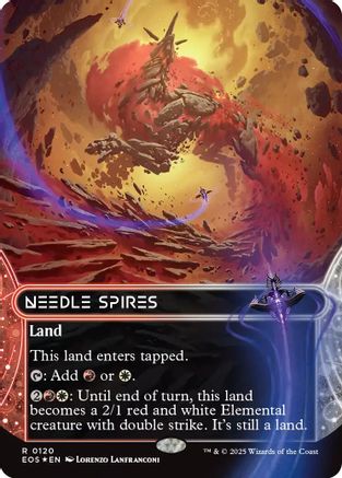 Needle Spires (0120) (Borderless) (Galaxy Foil) |  Foil (120) [Edge of Eternities: Stellar Sights]