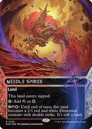 Needle Spires (0120) (Borderless) (Galaxy Foil) |  Foil (120) [Edge of Eternities: Stellar Sights]