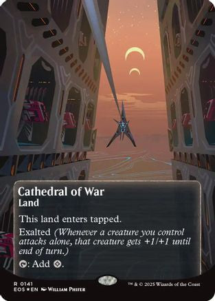 Cathedral of War (0141) (Borderless) (Galaxy Foil) |  Foil (141) [Edge of Eternities: Stellar Sights]