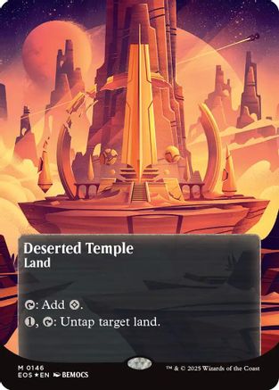 Deserted Temple (0146) (Borderless) (Galaxy Foil) |  Foil (146) [Edge of Eternities: Stellar Sights]