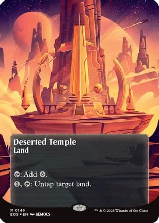 Deserted Temple (0146) (Borderless) (Galaxy Foil) |  Foil (146) [Edge of Eternities: Stellar Sights]