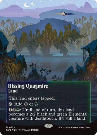 Hissing Quagmire (0154) (Borderless) (Galaxy Foil) |  Foil (154) [Edge of Eternities: Stellar Sights]