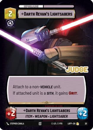 Darth Revan's Lightsabers |  (20)  [Judge Promos]