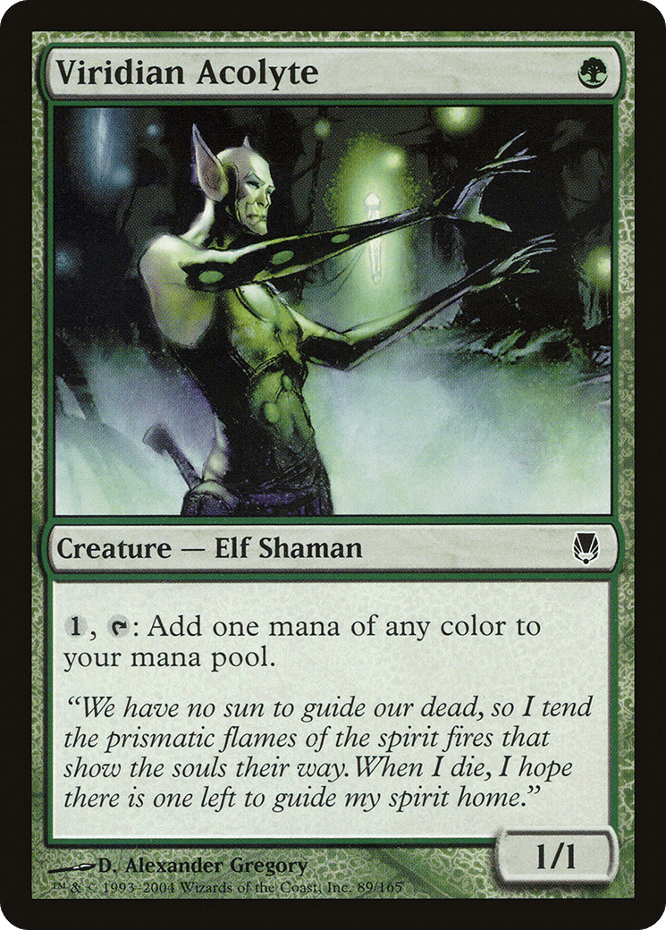 Viridian Acolyte [Darksteel] Foil