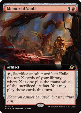 Memorial Vault (Extended Art) |  Foil (336) [Edge of Eternities]