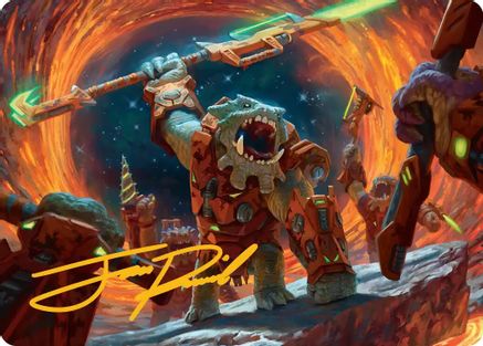 Frontline War-Rager Art Card (Gold-Stamped Signature) |  (016) [Art Series: Edge of Eternities]