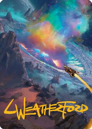 Meteor Crater Art Card (Gold-Stamped Signature) |  (045) [Art Series: Edge of Eternities]