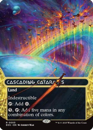 Cascading Cataracts (0005) (Borderless) |  Foil (005) [Edge of Eternities: Stellar Sights]