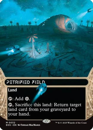 Petrified Field (0032) (Borderless) |  Foil (032) [Edge of Eternities: Stellar Sights]