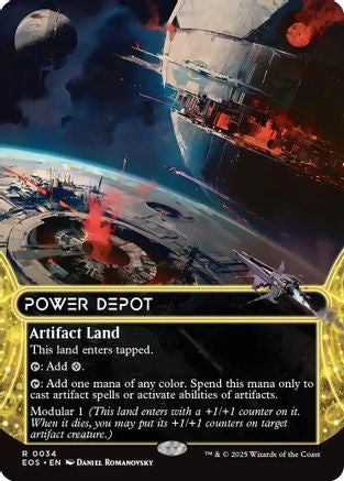 Power Depot (0034) (Borderless) |  Foil (034) [Edge of Eternities: Stellar Sights]