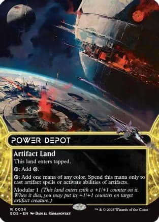 Power Depot (0034) (Borderless) |  Foil (034) [Edge of Eternities: Stellar Sights]
