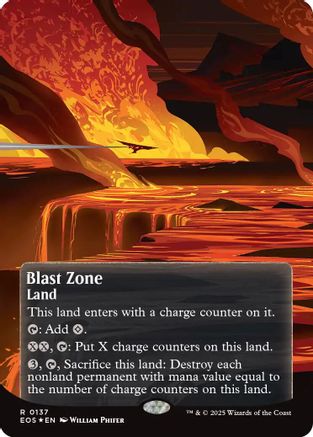 Blast Zone (0137) (Borderless) (Galaxy Foil) |  Foil (137) [Edge of Eternities: Stellar Sights]