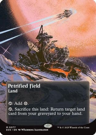 Petrified Field (0077) (Borderless) |  (077) [Edge of Eternities: Stellar Sights]