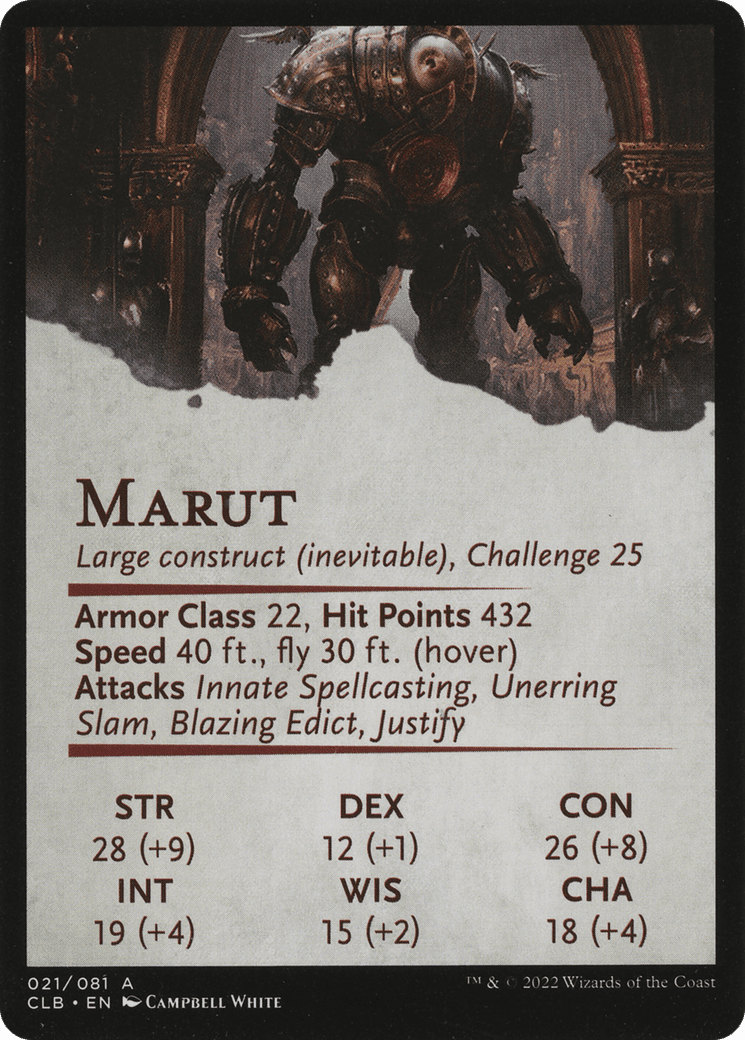 Marut // Marut (ACLB-021) - Battle for Baldur's Gate Art Series (Borderless)