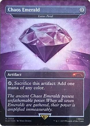 Chaos Emerald - Lotus Petal (7034) |  Foil (7034) [Secret Lair Drop Series]