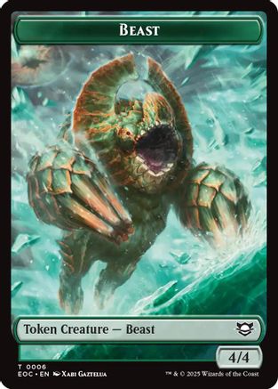 Beast (0006) // Lander Double-Sided Token |  (6 // 8) [Commander: Edge of Eternities]