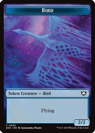 Bird // Golem (0012) Double-Sided Token |  (3 // 12) [Commander: Edge of Eternities]