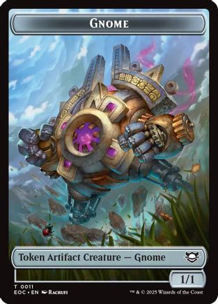 Gnome // Golem (0014) Double-Sided Token |  (11 // 14) [Commander: Edge of Eternities]