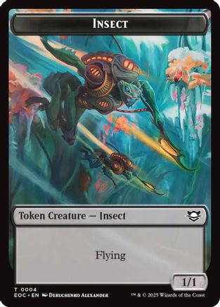 Insect // Elemental (0007) Double-Sided Token |  (4 // 7) [Commander: Edge of Eternities]