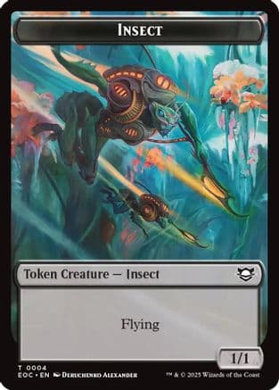 Insect // Golem (0013) Double-Sided Token |  (4 // 13) [Commander: Edge of Eternities]