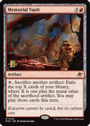 Memorial Vault |  Foil (145) [Prerelease Cards]