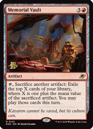 Memorial Vault |  Foil (145) [Prerelease Cards]