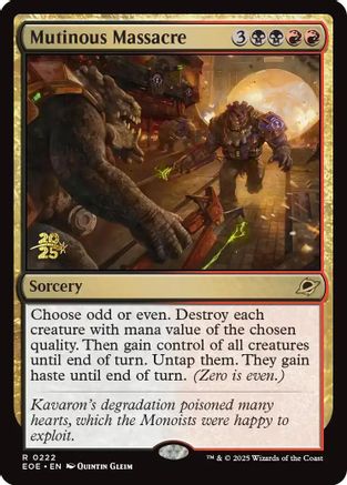 Mutinous Massacre |  Foil (222) [Prerelease Cards]