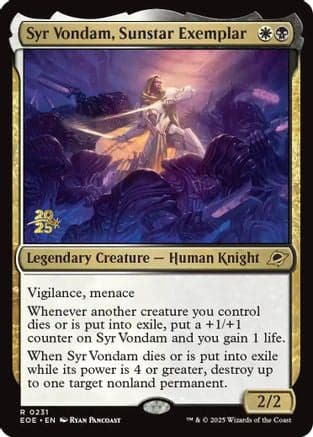 Syr Vondam, Sunstar Exemplar |  Foil (231) [Prerelease Cards]