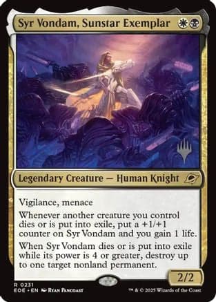 Syr Vondam, Sunstar Exemplar |  Foil (231) [Promo Pack: Edge of Eternities]