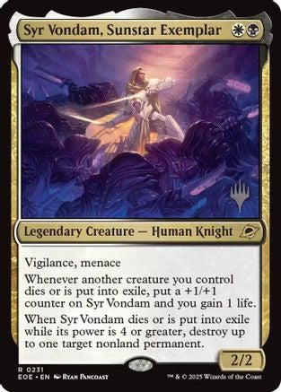 Syr Vondam, Sunstar Exemplar |  Foil (231) [Promo Pack: Edge of Eternities]