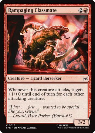 Rampaging Classmate |  Foil (016) [Marvel's Spider-Man: Eternal-Legal]