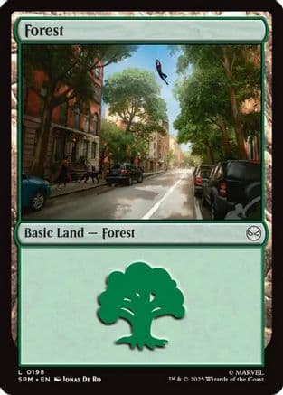 Forest (0198) |  Foil (198) [Marvel's Spider-Man]