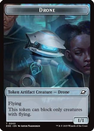 Drone // Lander (0006) Doubled-Sided Token |  Foil (3 // 6) [Edge of Eternities]