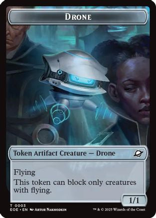 Drone // Lander (0006) Doubled-Sided Token |  Foil (3 // 6) [Edge of Eternities]