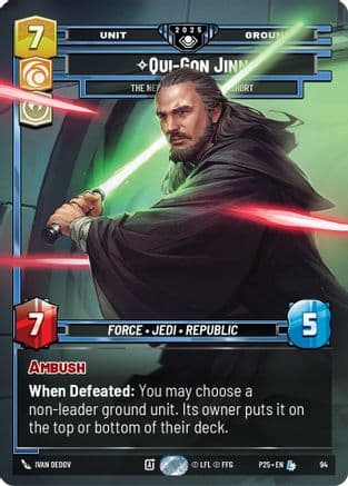Qui-Gon Jinn - The Negotiations Will Be Short | Foil (94)  [Organized Play Promos]