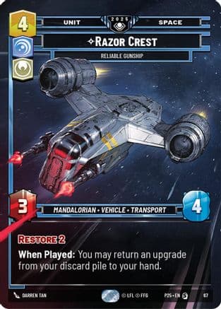 Razor Crest - Reliable Gunship | Foil (67)  [Organized Play Promos]