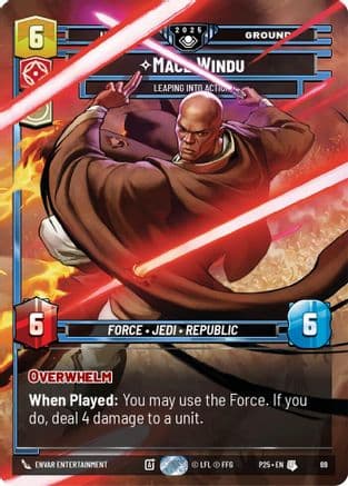 Mace Windu - Leaping into Action (69) | Foil (69)  [Organized Play Promos]