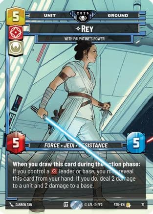 Rey - With Palpatine's Power (71) | Foil (71)  [Organized Play Promos]